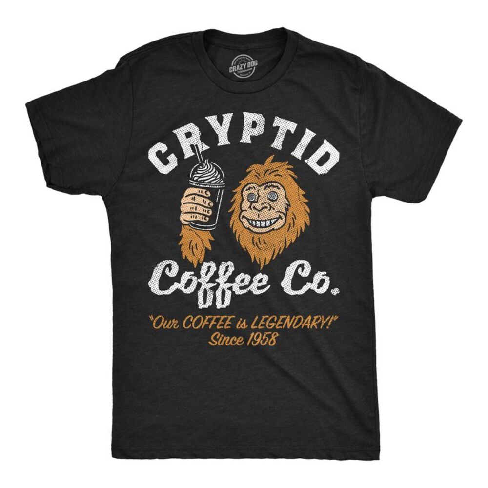 Mens T Shirts Cryptid Coffee Co Sarcastic Bigfoot Tee For Men